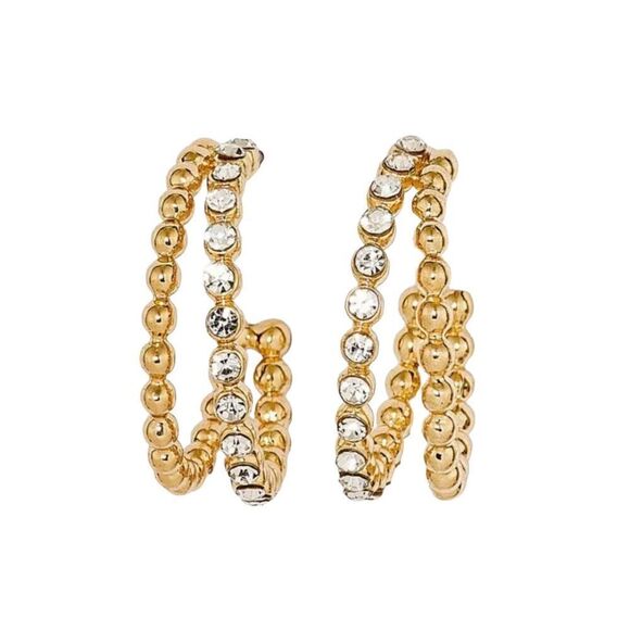 Sugarfix by BaubleBar Crystal Beaded Double Hoop Earrings - Picture 1 of 6